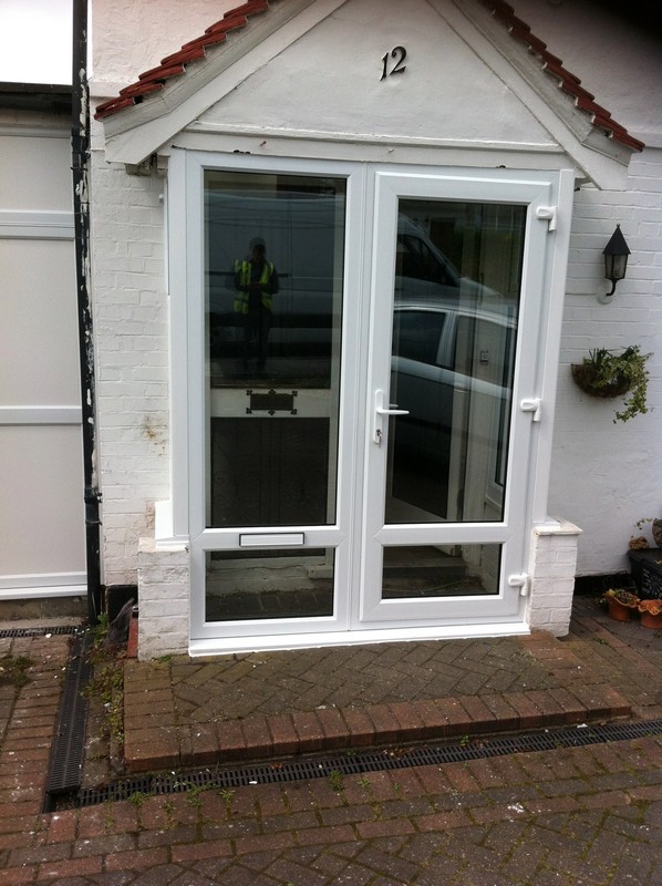 uPVC French doors fitted as front entrance in Ascot