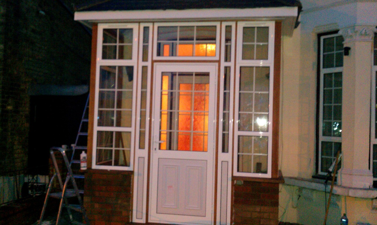 uPVC porch with Georgian bar glazing installed in Ascot